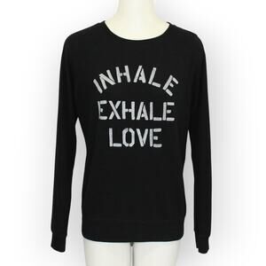 Grayson Threads Medium INHALE EXHALE LOVE Sweatshirt Inside-Out Cozy